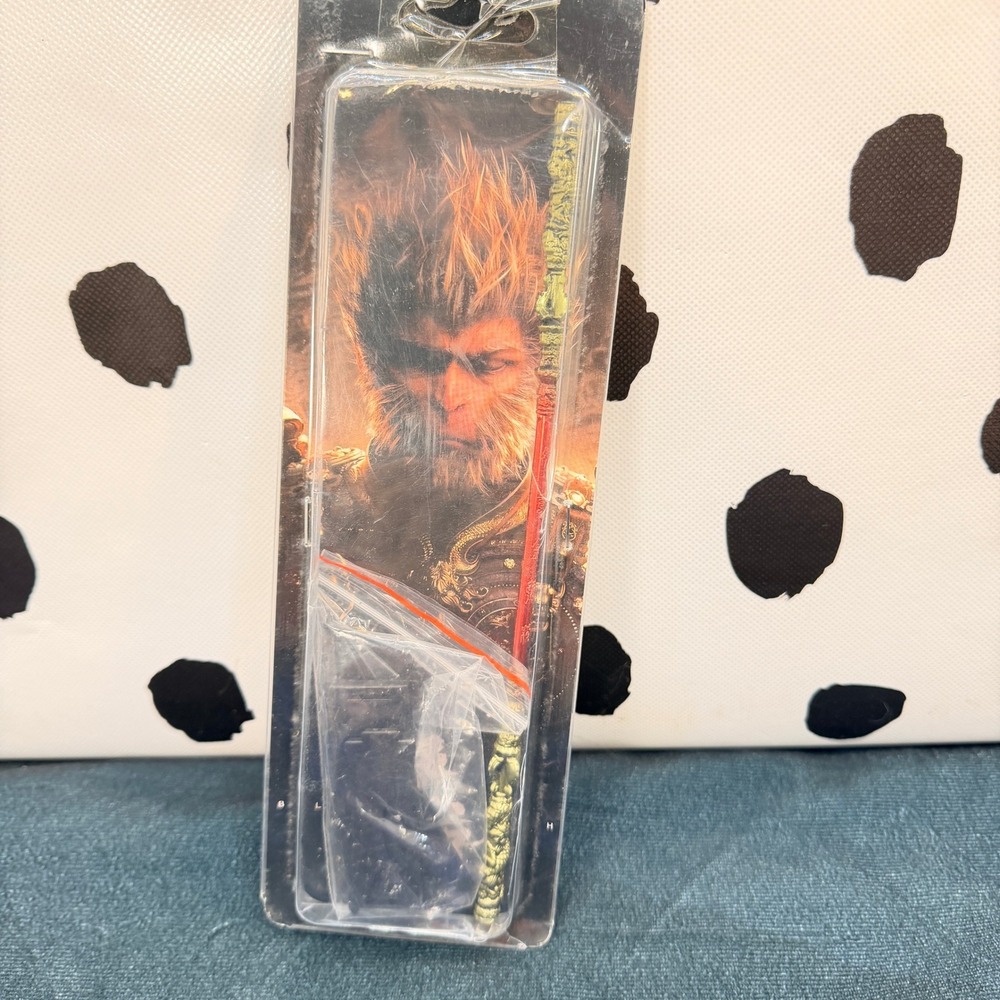 Black Myth Wukong Ruyi Jingu Bang Staff 22cm Metal Weapon Replica With Stand